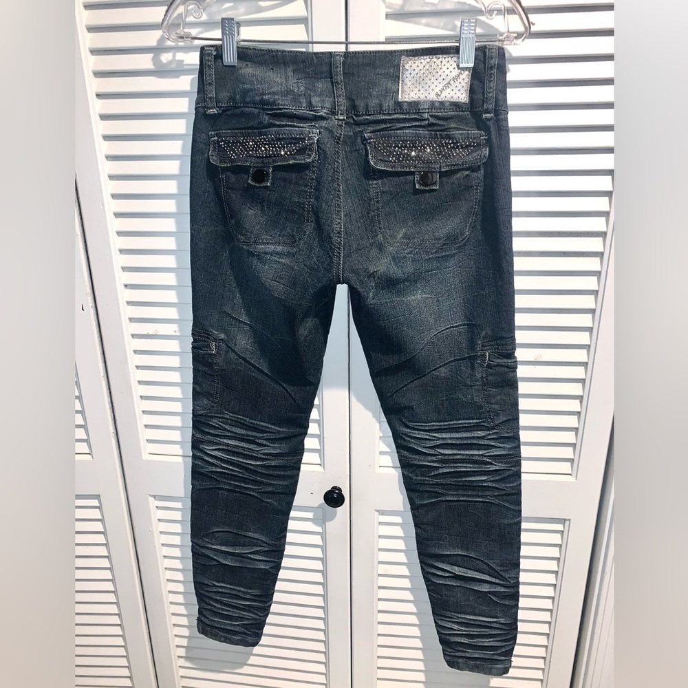 Almost Famous Y2K Low Rise Skinny Destroyed Jean Women’s Jr Size 9